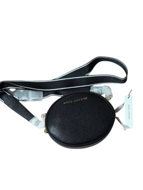 Marc Jacobs Rewind Oval Black Pebbled Leather Crossbody NWT